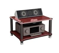 HiFi Audio Cabinet - 2/3/4-Tier Stereo Audio Rack Elevate Your Sound Experience - Stylish Brown Finish Perfect for Home Theater & Music Systems (60x48x36cm 2-Tier)