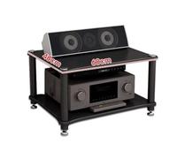 HiFi Audio Cabinet - 2/3/4-Tier Stereo Equipment Rack Elevate Your Audio Experience Stylish Black Design Compact Size 60x48x36cm Perfect for Home Theater & Music Lovers
