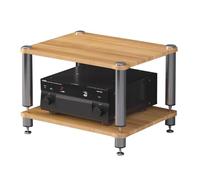 HIFI Audio Cabinet 2/3/4Tier StandPremium Record Player Rack for Turntables Amplifiers & AV EquipmentStylish Wood Shelf (60x48x38cm 2Tier)