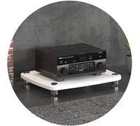 HIFI Audio Cabinet 3-Tier MDF Stand for Record Player Power Amplifier & Audio Rack with Shock-Absorbing Feet Stylish Wood Finish Dimensions: 60x48x57cm