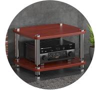 HIFI Audio Cabinet Stand - 3-Tier MDF Rack for Record Player & Power Amplifier Shock-Absorbing Feet Wood Finish 60x48x57cm - Audio Equipment Storage Solution