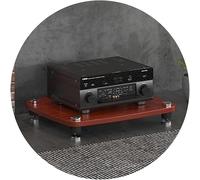 HiFi Audio Cabinet Stand - 4-Layer MDF Rack with Shock-Absorbing Feet Power Amplifier Shelf for Turntable & Audio Gear Sturdy & Stylish Storage Solution for Music Lovers