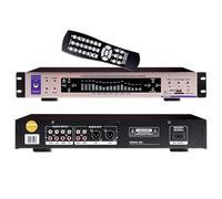 Hifi Audio Digital Equalizer, Bluetooth Graphic Equalizer With Remote Control, 32-segment Music Spectrum Display, Volume Control, Noise Reduction Function, 12 Rhythm Patterns, For Recording Stud gold