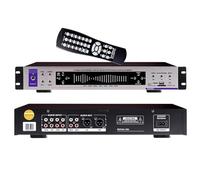 Hifi Audio Digital Equalizer, Bluetooth Graphic Equalizer With Remote Control, 32-segment Music Spectrum Display, Volume Control, Noise Reduction Function, 12 Rhythm Patterns, For Recording St silver