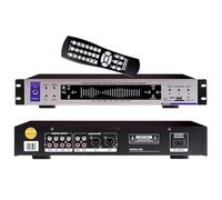 Hifi Audio Equalizer, Digital Graphic Effects Tuning Equalizer, 32-Segment Music Spectrum Display, with Bluetooth, Volume Control, Remote Control, 12 Rhythm Patterns, for Recording Studio