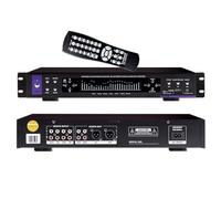 Hifi Audio Equalizer, Digital Graphic Equalizer, 32-Segment Music Spectrum Display, with Bluetooth, Volume Control, Remote Control, 12 Rhythm Patterns, for Recording Studio