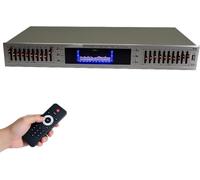Hifi Audio Equalizer - Professional Digital Graphic Equalizer With Led Spectrum Display, Includes Remote Control And Dynamic Rhythm Tuner For Studio And Home Audio Gold