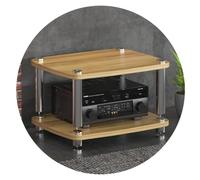 HiFi Audio Rack 1/2/3/4 Tier MDF Stand with Shock Absorbing Feet for Turntables & Amplifiers Storage Solution for Audio Equipment
