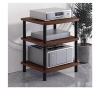 HiFi Audio Rack - 2/3/4 Tier Metal & Wood Media Stand for Amplifiers, Record Players, and Stereo Receivers - AV Component Organizer for Home Theater System