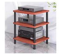 HiFi Audio Rack - 2/3/4 Tier Metal & Wooden Stand for Amplifiers Record Players Stereo Receivers - Media Organizer for Home Theater & Audio Equipment