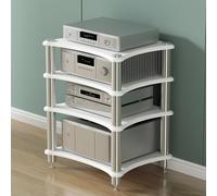 HiFi Audio Rack - Adjustable Stainless Steel Media Stand for Stereo Components Home Theater & ElectronicsDesign for Optimal Sound Quality