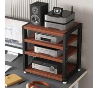 HiFi Audio Rack Stand2/3/4 Tier Stereo Component Storage Durable Entertainment Console with NonSlip Feet Vinyl Turntable Tower for Home Office Use