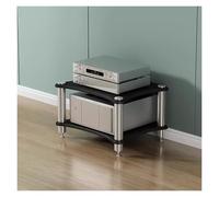 HiFi Audio Stand - Modern Stereo Rack for Living Room & Small Spaces, Adjustable Media Tower Cabinet for HiFi Devices & Home Theater Systems