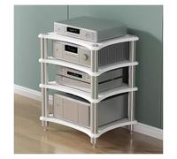 HiFi Audio Stand - Modern Stereo Rack for Living Room & Small Spaces, Adjustable Media Tower Cabinet for HiFi Devices & Home Theater Systems
