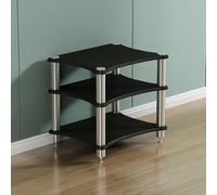 HiFi Audio Stand Multi Layer Phono Rack Sturdy Floor Stand with Shock Absorbing Legs Stylish Black Finish 60 x 48 x 62 cm Ideal for Audiophiles & Music Lovers