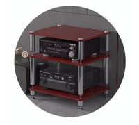 HIFI Audio Video Stand with Shock-Absorbing Feet - Adjustable 2/3/4 Tiers Rack for Record Players Components & Home Theater -& Stylish Storage Solution