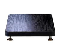 HiFi AV Rack Shelf for Turntable Record Player & Audio DevicesSturdy 1Tier Cabinet for Amp Sky Box Printer (Black 39x44cm)