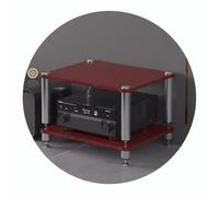HiFi AV Shelf Stand with Shock-Absorbing Feet - Sturdy 2/3/4-Tier Audio Video Rack for Turntable Components & Media - Versatile Cabinet Design for Home Theatre