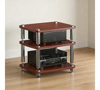 HiFi Home Theater Audio Rack Stand 3-Tier Vibration Damping Speaker Cabinet Entertainment Console Shelf for Video Game Equipment Office & Theater ()