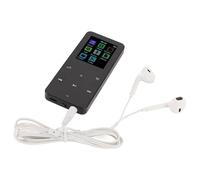 HiFi Lossless Sound MP3 Player, 2" HD Screen, 40H Battery, FM Radio, Voice Recording, E-Book, 8GB (Up to 128GB Expandable), Metal Body - Black