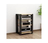 HIFI nd Modern AV Tower with 4 Tiers for CD Record Player & Ste Conents Ideal for Home Studio & Living Room (Natural h)
