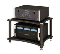 HiFi o Cabinet 1/2/3/4 Layer, MDF Shelves for Multifunct Printer, AV Equint, Amplifier Sto, Black, 60x48x30 cm (2 Levels) - & Design