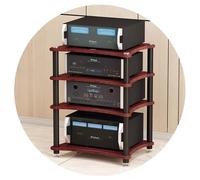 HiFi o Cabinet 1/2/3/4 Layers for AV Equint, Amplifier & le Speaker Stand, Ste Device Sto (Brown, Size Opts Available)