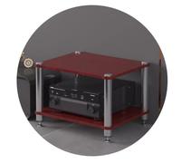 HiFi o Cabinet, 2-Level Wooden Stand for Turntable, AV Amplifier, Sky Box & Printer - Red, 60 x 48 x 40 cm - Sto Solut for ophiles