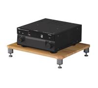 HiFi o Cabinet, Adjustable Height 1-4 Levels, Turntable Stand, AV Ma Sto, o Tower for Turntables, Printer, Sky Box & TV (Wood Color)