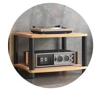 HiFi o Cabinet, AV Stand, Home Entertainment Fur, Sto Shelves for AV Amplifier, Turntable, Sky Box, Printer - Wooden Design, 60 x 40 cm