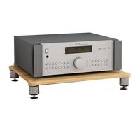 HiFi o Cabinet Stand, 1/2 Level AV Shelf, Shockproof Floor o Support, Wood Color A, 60x48x10 cm - Perfect for Home Theater & o Equint