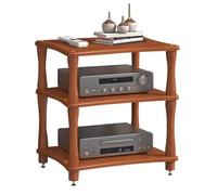 HiFi o Cabinet with 1-4 Levels, Adjustable Wooden Shelves, Ma Sto Tower for Turntables, Printers, Sky Boxes & TVs (Wood h)