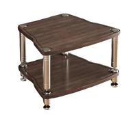 HiFi o Rack, 2-Tier TV Stand for AV Equint, Turntable Shelf, Floor Sto Unit for Sky Box & o Devices, White, 65x55x41cm