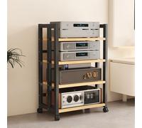 HiFi o Rack 3/4-Tier Ma Stand Heavy-Du Height Adjustable AV Shelf for Home Theater Office & Studio (Bei 120x40x120cm)