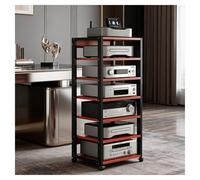 HiFi Rack 7 Levels HiFi Shelf Turntable Stand TV Shelf Furniture AV Regal For Bedroom And Study For Audio-Video Equipment Amp Turntable
