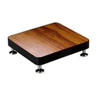 HiFi Rack AV Shelf - 1-Tier Wooden Stand for HiFi System Record Player & AV Equipment Compact 29x29cm Cabinet for Turntables Amps Sky Box Printers - Modern Design