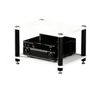 HiFi Rack AV Shelf 2/3/4-Tiers Stereo Stands For Living Room AV Media Rack Record Player Multifunctional Multi-layer Cabinet For Av Amp/Turntable/Sky Box(White60 * 48 * 37cm(2Tier))