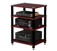 HiFi Rack AV Shelf 2/3/4-Tiers Stereo Stands For Living Room AV Media Rack Record Player Multifunctional Multi-layer Cabinet For Av Amp/Turntable/Sky Box(Brown60 * 48 * 81cm(4Tier))
