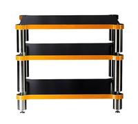 HiFi Rack AV Shelf 3Tier Turntable Stand Stylish Wooden Corner TV Unit Vinyl Player Storage HighQuality Furniture 60 x 50.5 x 48 cm Elegant Design Wood Finish