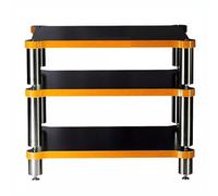 HiFi Rack AV Shelf for Record Players and Audio Devices, 3/4 Tiers Streaming Cabinet with Shock-Absorbing Feet for Audio Video Components