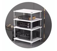HiFi Rack with Vibration Dampers Multi-Layer AV Furniture for Streaming Devices Amplifiers & Turntables - 1/2/3/4 Tier HiFi Stand for Home Theater & Studio Use