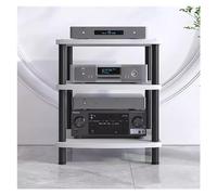 HiFi Racks 2/3/4 Tier Audio Rack - Metal & Wooden Media Stand for Amplifiers Record Players & Stereo Receivers - Stylish AV Component Organizer for Home Theater