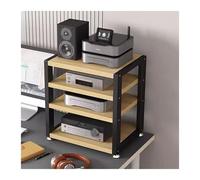 HiFi Racks 3/4 Tier Small Speaker Stand Stereo Media Cabinet for Home Theater Audio Video Turntable Rack TV Amplifier & Game Console Tower Electronic Equipment Storage