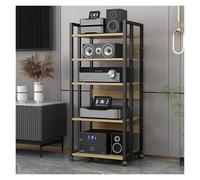 HiFi Racks 4/5/6 Tier Stereo Cabinet Freestanding Media Stand for Home Corner Entertainment Center for Record Player Speaker Amplifier and Audio Components.