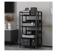 HiFi Racks 4/5/6 Tier Stereo Rack - Freestanding Media Stand for Home Entertainment Corner Shelf for Record Player Speakers Amplifiers & Receivers Audio Component Cabinet