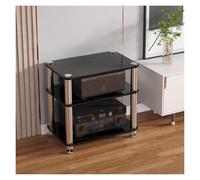 HiFi Racks 4-Tier Stereo Cabinet Media Stand for Living Room TV Audio Video Rack Corner Entertainment Shelf Game Console Storage Speaker & Amplifier Holder