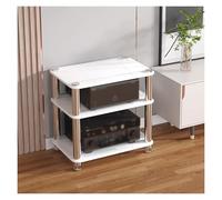 HiFi Racks 4-Tier Stereo Cabinet Media Stand for Living Room TV Audio Video Rack Corner Entertainment Shelf Game Console Storage Speaker Amplifier CD Holder