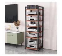HiFi Racks 5-Tier Heavy Duty Audio-Video Stand Tall Rolling Stereo Component Rack with Adjustable Shelves Ideal for Living Room/Office Media Storage - Color B