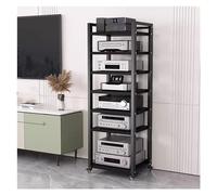 HiFi Racks 7 8 6 5 Tier Heavy Duty Audio-Video Stand Adjustable Rolling Stereo Component Rack for Living Room Home & Office Media Storage Solution