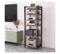 HiFi Racks 7 8 6 5 Tier Heavy Duty Audio-Video Stand Adjustable Rolling Stereo Shelf for Living Room/Home/Office Media Cabinet with Storage Modern Design Color B